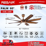 REGAIR INOVO Palm 60" Uromi 60" ceiling fan with light for Villa hall/Small shop kipas siling lampu