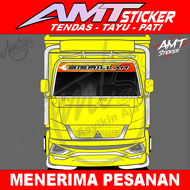 [TERBARU] STIKER DECAL BLOK KACA DEPAN TRUK CANTER - BISA CUSTOM NAMA