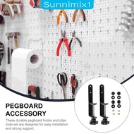[Sunnimix1] 2x Pegboard Desk Mount for 1- 5cm Tabletop Pegboard Accessories Clamp Stand