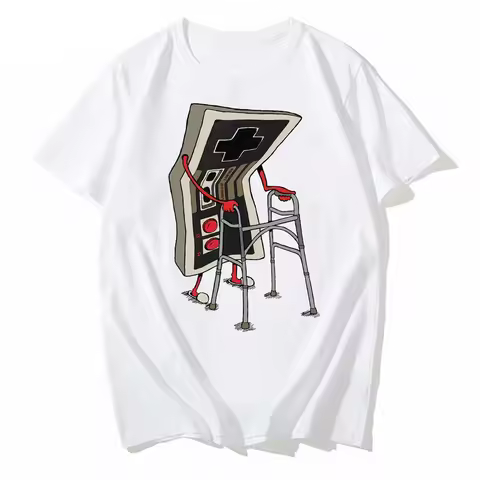 Hot Sales Old School Funny T-shirt Men Video Game Tshirt Vintage Graphic Tops&Tees 80s Retro Designe
