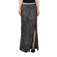 Women's BLACK SLIT Maxi SKIRT - BEUTER WMNS THIGH-SLIT MAXI SKIRT - BLACK