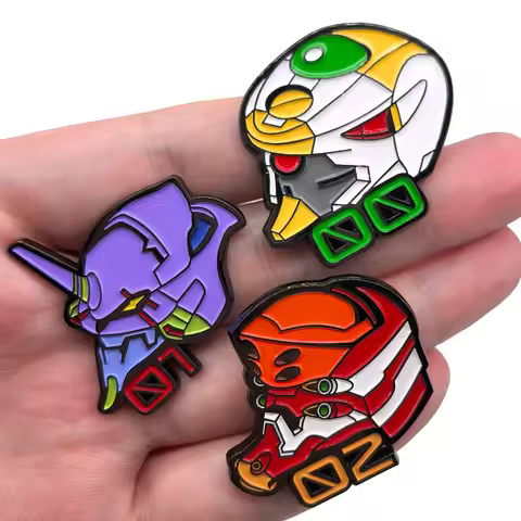 Neon Genesis Evangelion Enamel Pin EVA Robot Lapel Pins for Backpacks Brooches Badges Kawaii Brooch 