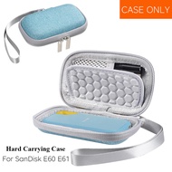 Hard Case for SanDisk E61 / E60 Portable SSD 500GB 1TB 2TB, Travel Case Protective Cover Storage Bag
