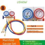USNOW R410A Manifold Gauge Set, 3 Way Adjustable AC Diagnostic Manifold Gauge Set, Anti-corrosion We