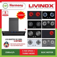 【𝐏𝐖𝐏 𝐇𝐨𝐛 / 𝐈𝐧𝐬𝐭𝐚𝐥𝐥】LIVINOX (i-Sync) LCH-BARTEK DC-90BL Compact Slanted Cooker Hood BLDC Motor 2580 m