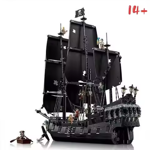 Disney 10365 Retro Pirate Ship Building Blocks Assembled Puzzle Model Home Ornament compatible with 