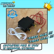 Mini amplifier 5 VOLT 2 channel stereo pam8403