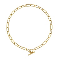 Aisha Wong Toggle Link Chain Necklace - Gold