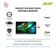 Acer PM161QT 15.6" FHD 60Hz Touch Portable Monitor ( Speaker, mini HDMI, USB-C, 3 Yrs Wrty )