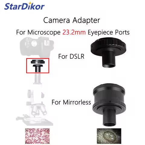 StarDikor 23.2mm T-Adapter Mount For Canon Nikon Sony Pentax Fuji M4/3 Olympus Camera Adapter Micros