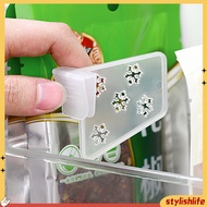 [stylishlife]  4Pcs/Set Refrigerator Shelf Dividers Clip Design Convenient Plastic Adjustable Refrigerator Pantry Separators Kitchen Supplies
