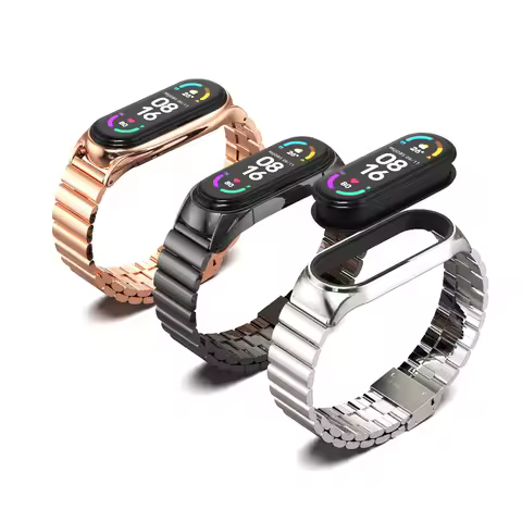 Metal Strap for Mi Band 8/9 Strap for Mi 6/5/4/3 Universal Smartwatch Band 304 Stainless Steel Mi 9