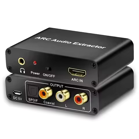 ARC Audio Extractor Converter 192KHz HDMI ARC to SPDIF Coaxial L/R Stereo RCA 3.5mm Stereo Audio Ada