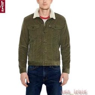 【羊絨裡毛領S-XXL鋪棉袖】美國 日本LEVIS Sherpa Trucker Jacket 軍綠牛仔外套保暖夾克