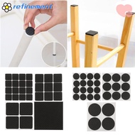 REFINEMENT 1/4/9/16PCS Floor Protectors Self Adhesive Black Foam Square Round Table Feet Covers