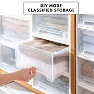 21L Multipurpose Wardrobe Clothes Stackable Plastic Storage Box Drawer Storage Box Underwear Box