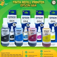 Tinta Epson 664 1Set For Printer L120 L210 L310 L360 Kemasan Baru