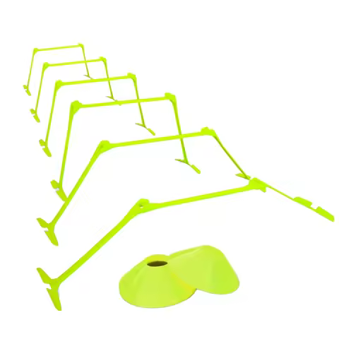 Adjustable Hurdles and Cone Set Agility Hurdles Disc Cones for Soccer Sports Plyometric Speed Traini