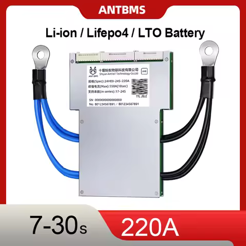 Durable 220A ANT Smart BMS 550A Max Discharge For Electric Vehicle Marine Backup Power with BT UART 