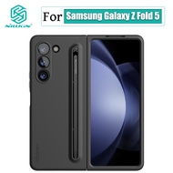 Nillkin Liquid Silicone Case for Samsung Galaxy Z Fold 5 Phone Case Hand strap type 180° open and cl