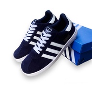 Adidas GAZELLE NAVY WHITE CASUAL SNEAKERS Shoes Men And Women NEW