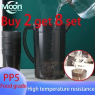 big Pitcher with 4 Cups carafe pitcher Large Capacity Kettle aesthetic pitcher acrylic pitcher