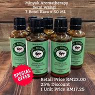 Minyak Aromatherapy 7 botol kaca x 50 ml Harga Borong (HQ Moncah Affiliate Wholesale Price Wanted)