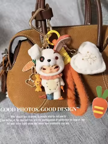 POP MART Hirono The Shelter New Keychain Cute Accessoriry Cool and stylish Keychain Charm Collectibl