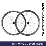 SUPERTEAM Wind UD R7 Road Bike Disc Brake Carbon Wheelset (38mm)