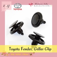 [READYSTOCK] 10pcs Toyota Vios Camry Corolla Altis Vellfire Estima Fender Liner , Griller Clip