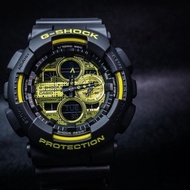 Original Casio G-Shock GA-140DC-1A Digital Camouflage Series Analog Digital Metallic Face Black Resi