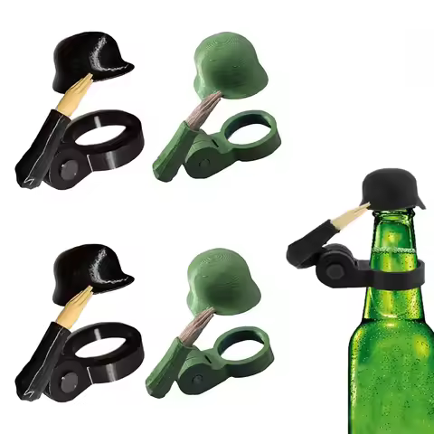 3/2/1PCS Creative Soldier Salute Beer Bottle Helmet Dust-proof Lid Saluting Pose Beer Bottle Cap for