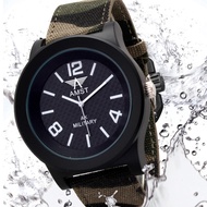 AM AM Amishite Retro Military Watch Quartz Movement Watch Waterproof Watch Retro Army Green Canvas S