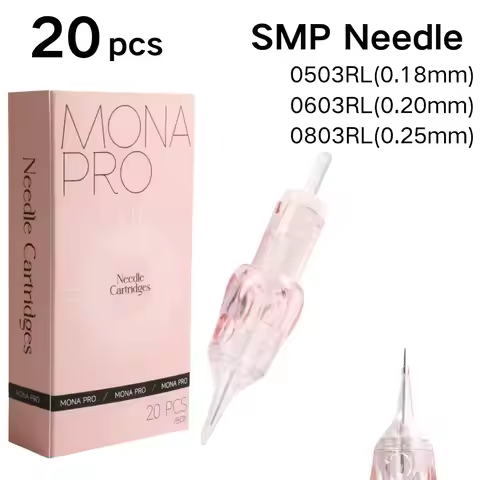 20pcs SMP tattoo needle 0803RL 0603RL 0503RL SMP Long Taper Tattoo Needle Semi Permanent Makeup Scal