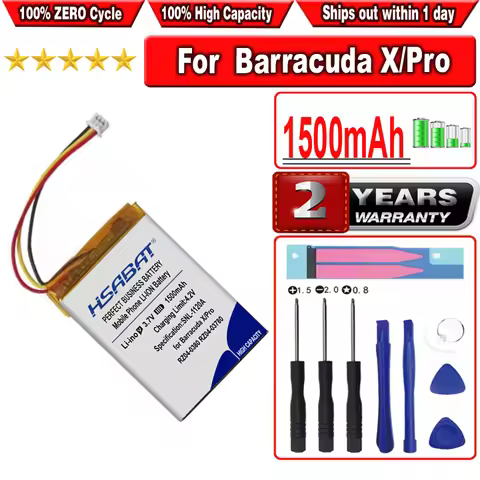 HSABAT 1500mAh Headset Battery for Razer Barracuda Pro X BarracudaX RZ04-0380 RZ04-03780 Wireless He