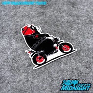 Wang Wan Car Sticker Kumamon Riding a Motorcycle Cute Reflective Sticker KUMAM0N Body Decoration Sti