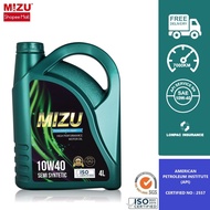 Mizu 10W-40 Semi Synthetic Engine Oil Lubricant API ISO 9001 SGS (4L)