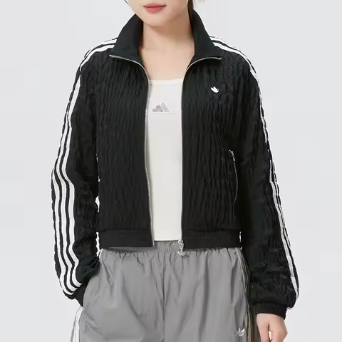 Adidas (Adidas) Trefoil Jacket Women's Sportswear Trendy Fashion Breathable Knitted Jacket Top Ks287