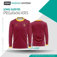 READY STOCK TSHIRT KRS PEGAWAI MAROON ROUND NECK JERSEY SUBLIMATION RIDZUAN DESIGN