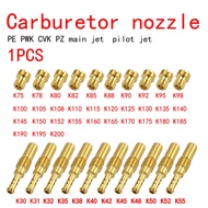 1Pcs Set Mortorcycle Slow/Pilot Jet Scooter Main Jets For PWK PE NSR OKO CVK Carburetor main nozzle