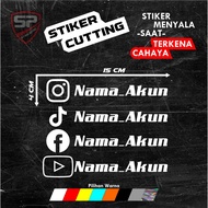Social Media Cutting IG, TT, FB, YT Account Name Stickers
