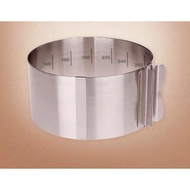 Adjustable Stainless Steel (6-12 inch) Round Mousse Cake Ring Tiramisu Cake Mould/ Acuan Kek Mousse Bulat Boleh Laras