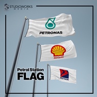 Flag Petrol Station PETRONAS SHELL PETRON CALTEX BHP Bendera Stesyen Minyak Malaysia Ready Stock