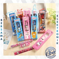 ELBER 5 in 1 Stationery Set Cartoon Stationery Set/ Cute 5 in 1 Stationery Set/ Cartoon Motif Childr