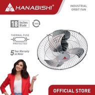 Hanabishi Industrial Orbit Fan HIOF380R - 18" metal blade | 360° oscillating ceiling Electric Fan