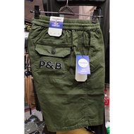 HIJAU PULL AND BEAR Men's Short Boardshorts in Army Green