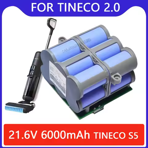 For Tineco 21.6V 6000mAh Replacement Battery FLOOR ONE 2.0 S5 PRO 2 S5 Smart S5 Steam Floor Scrubber