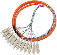 12 Core Fiber Bundle Pigtail 1.5m SM Fiber Optic 62.5/125um 50/125um Cable ftth Bundle Pigtail (Colo
