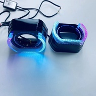 ครอบคริสตัล 5D ขนาด 3 นิ้วสำหรับไฟ Bi LED/Bi Xenon พร้อมไฟวิ่งกลางวัน/ไฟเลี้ยว (แบบ U)