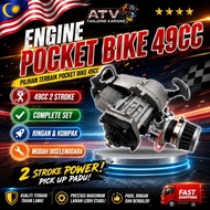 (0086) READY STOCK l 2-Stroke Engine Standard 49cc for Pocket Bike Mini bike 49cc